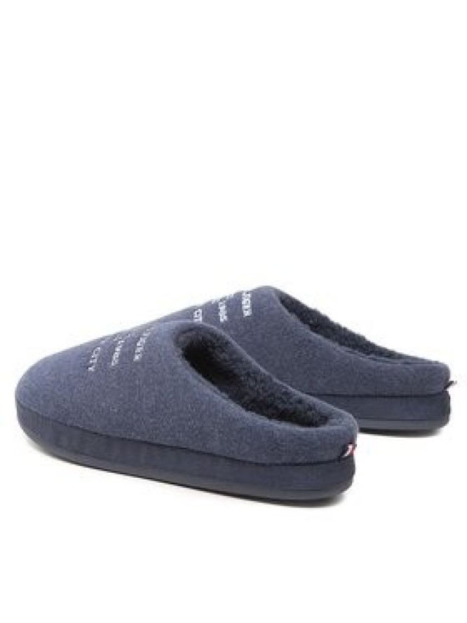 Tommy Hilfiger Kapcie Felt Homeslipper FM0FM04221 Granatowy