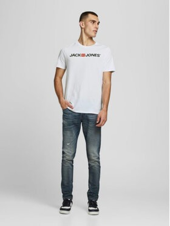 Jack&Jones T-Shirt Corp Logo 12137126 Biały Slim Fit