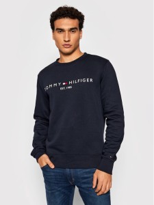 Tommy Hilfiger Bluza Logo MW0MW11596 Granatowy Regular Fit