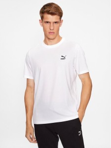 Puma T-Shirt Classics 535587 Biały Regular Fit