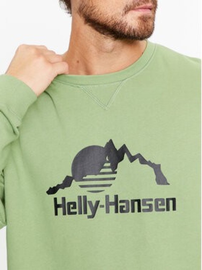 Helly Hansen Bluza Yu Crew Sweater 2.0 53891 Zielony Regular Fit