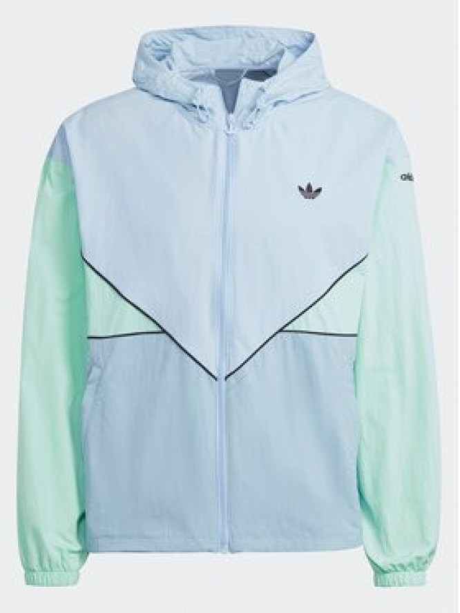 adidas Wiatrówka Adicolor Seasonal Archive Windbreaker HR8934 Błękitny Loose Fit