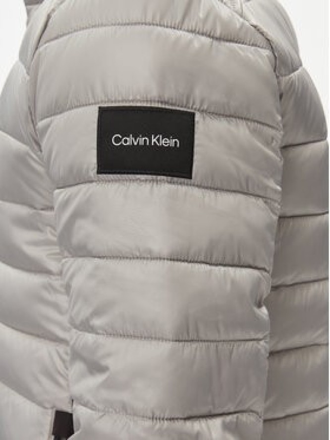 Calvin Klein Kurtka puchowa Recycled Side Logo K10K108291 Szary Regular Fit