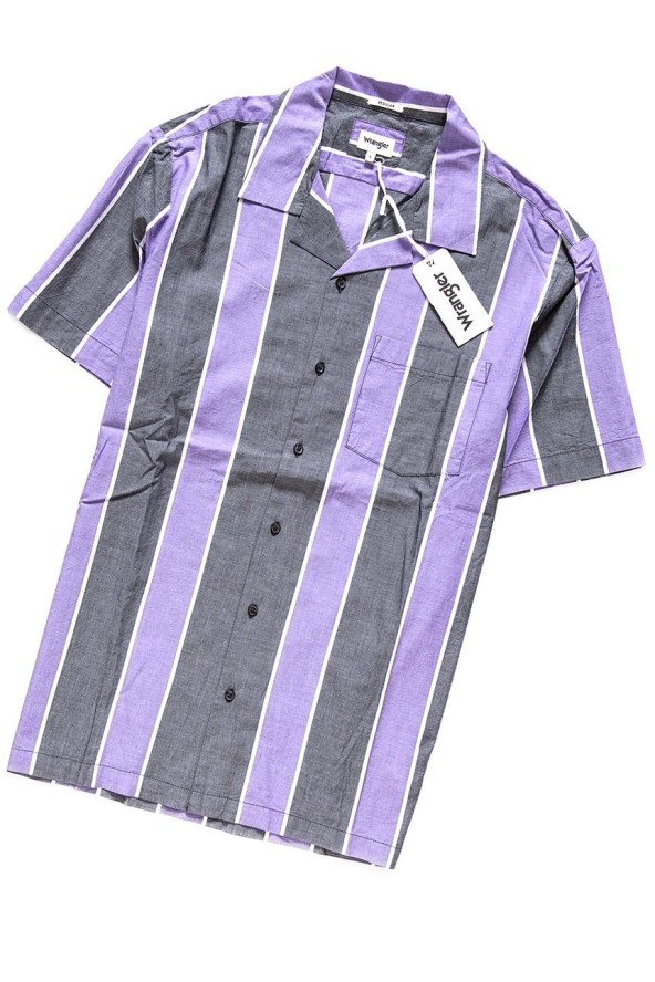 KOSZULA WRANGLER SS RESORT SHIRT TROPICAL PURPLE W59076SW3