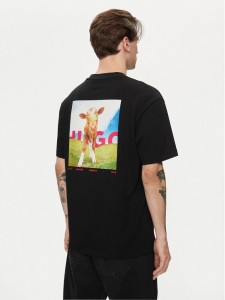 Hugo T-Shirt Dowidom 50513834 Czarny Relaxed Fit