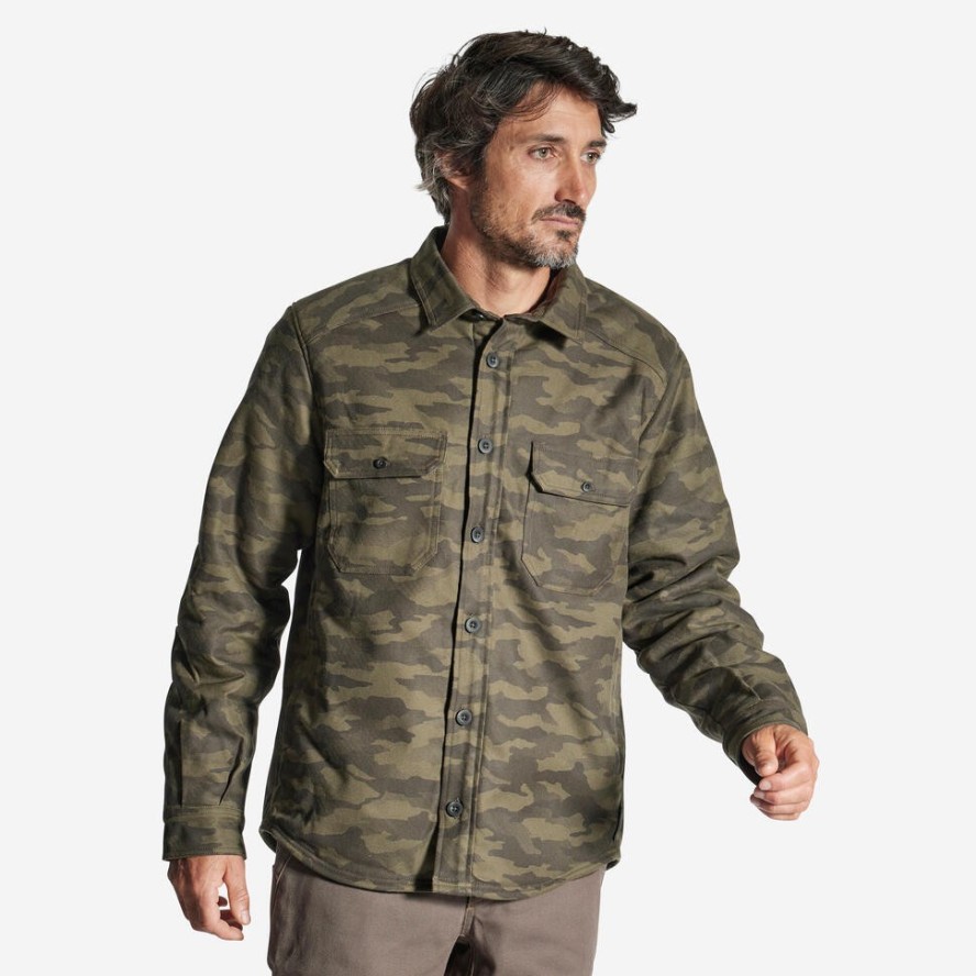 Kurtka flanelowa outdoor Solognac 500 camo