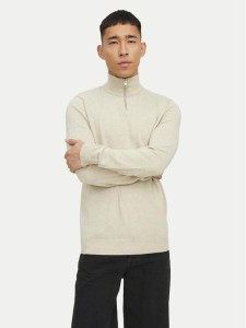 Jack&Jones Sweter Emil 12189339 Beżowy Regular Fit