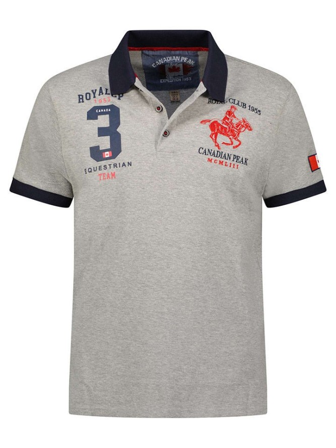 Canadian Peak Koszulka polo "Klubeak" w kolorze szarym rozmiar: S