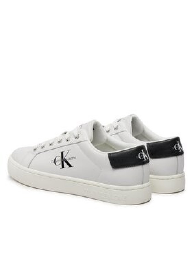 Calvin Klein Jeans Sneakersy Classic Cupsole Laceup Low Lth YM0YM00491 Biały