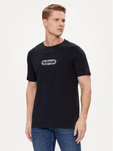 Tommy Hilfiger T-Shirt Track Graphic MW0MW34429 Granatowy Regular Fit