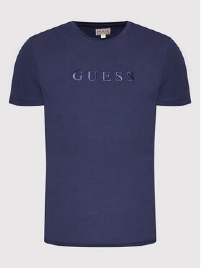 Guess T-Shirt M2BP47 K7HD0 Granatowy Regular Fit