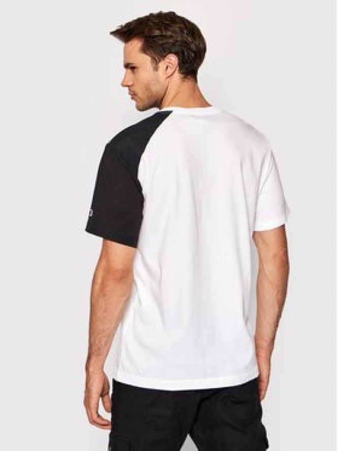 Champion T-Shirt Patchwork 216558 Biały Regular Fit