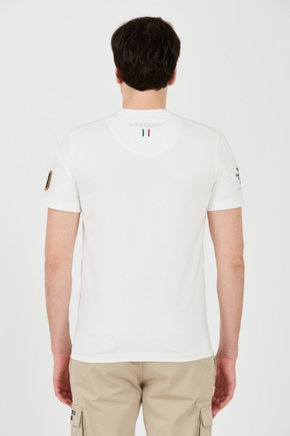 AERONAUTICA MILITARE Biały t-shirt Short Sleeve