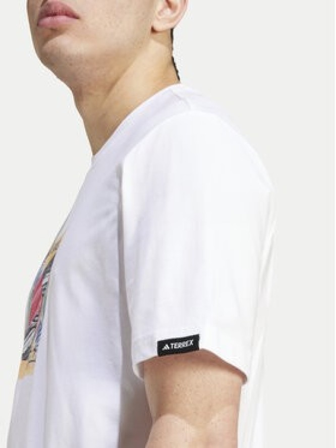 adidas T-Shirt Terrex Graphic United By Summits IM8366 Biały Regular Fit