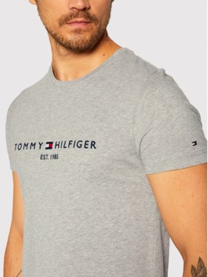 Tommy Hilfiger T-Shirt Core Logo Tee MW0MW11465 Szary Slim Fit