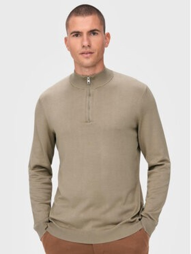 Only & Sons Sweter Wyler 22021264 Beżowy Regular Fit
