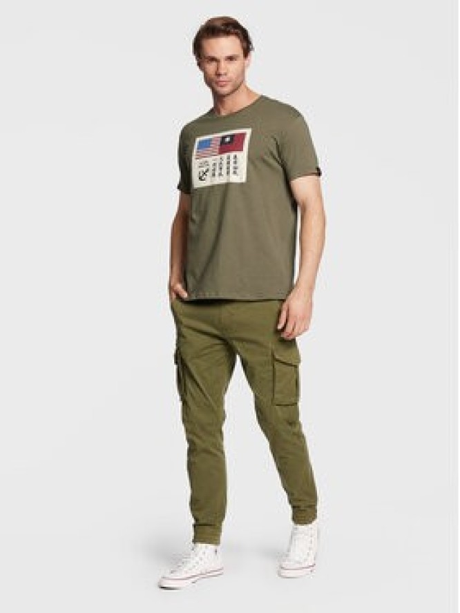 Alpha Industries Joggery Twill 116202 Zielony Regular Fit