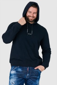 ARMANI EXCHANGE Granatowa bluza męska z kapturem i logo