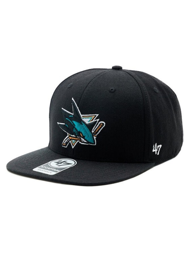 47 Brand Czapka z daszkiem NHL San Jose Sharks No Shot '47 CAPTAIN H-NSHOT22WBP-BKB Czarny