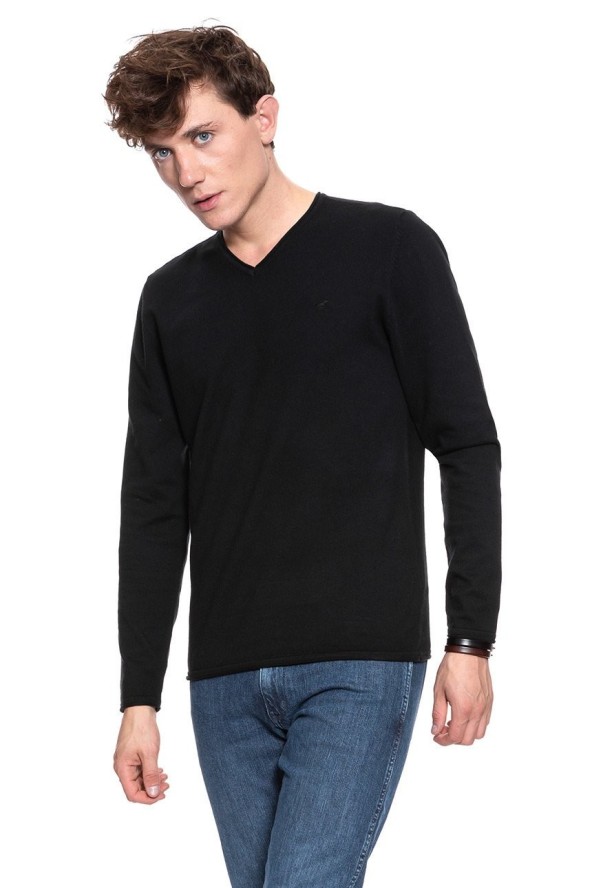 MĘSKI SWETER MUSTANG Emil V Rolledge CAVIAR 1008639 4132