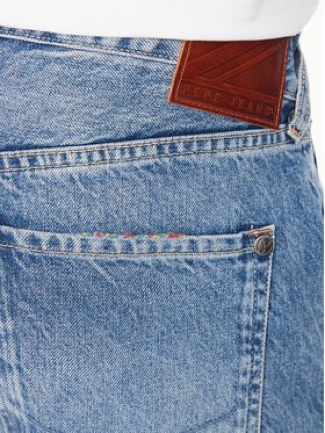 Pepe Jeans Szorty jeansowe Callen Short Rainbow PM801021 Niebieski Relaxed Fit