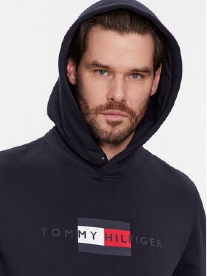 Tommy Hilfiger Bluza Flag Hoody MW0MW37861 Granatowy Regular Fit