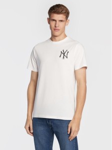 New Era T-Shirt New York Yankees Logo Infill 60284710 Biały Regular Fit