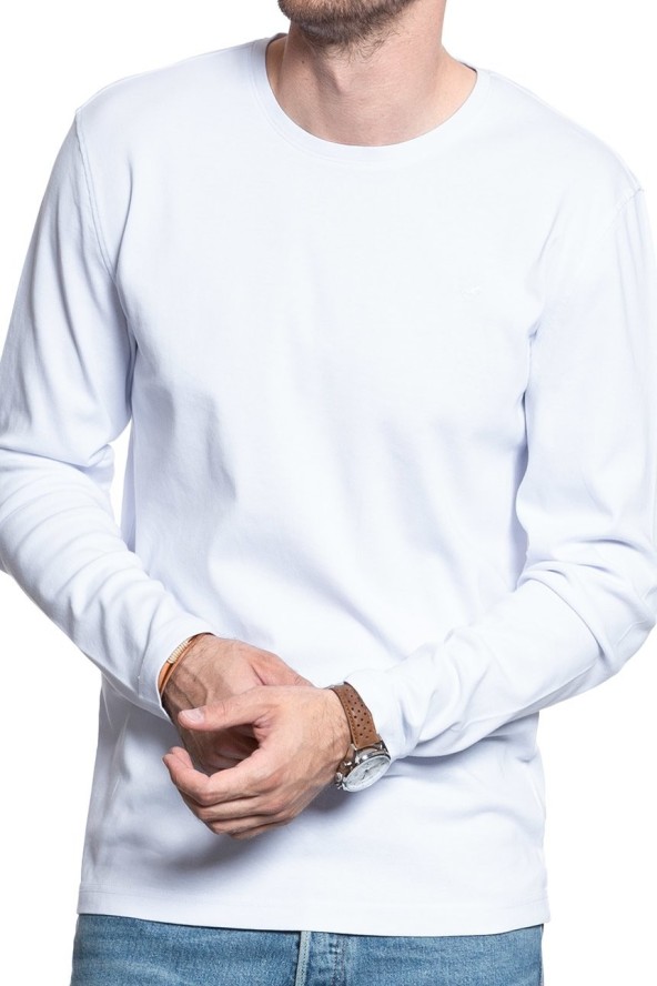 LONGSLEEVE MUSTANG crew neck basic general White 1006810 2045