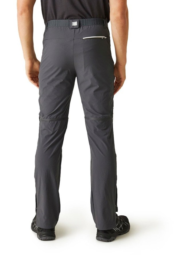 Regatta Spodnie funkcyjne Zipp-Off "Mountain" w kolorze antracytowym rozmiar: 56