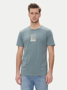 Calvin Klein Jeans T-Shirt Brush Stroke J30J327522 Zielony Regular Fit