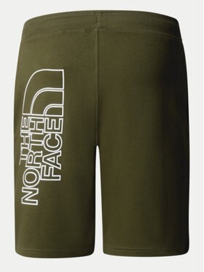 The North Face Szorty sportowe Graphic NF0A3S4F Zielony Regular Fit