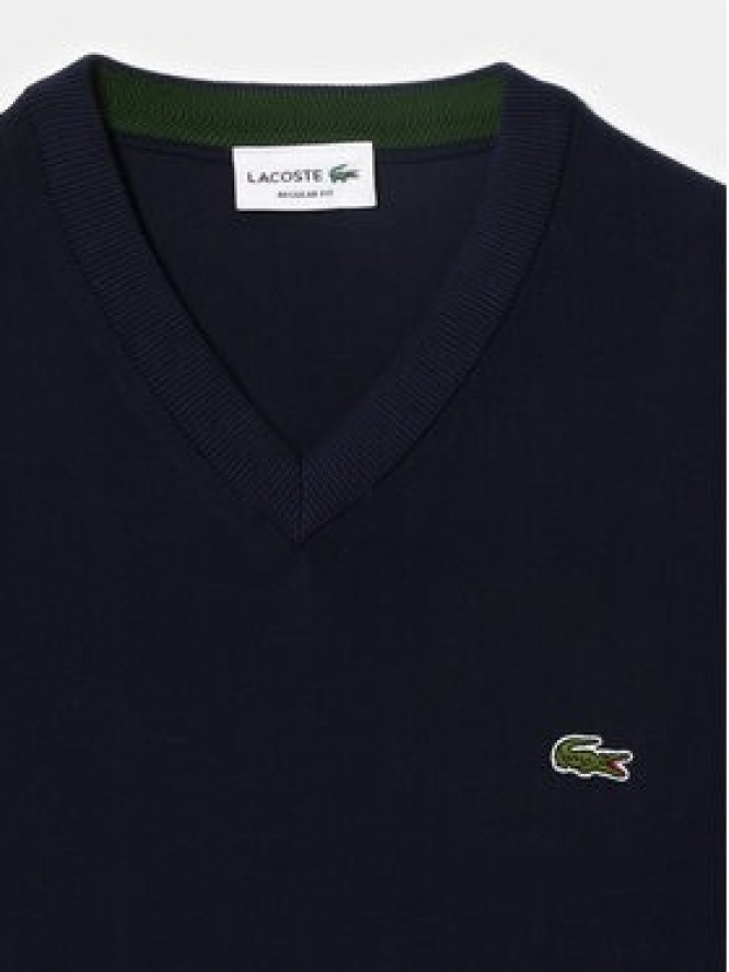 Lacoste Sweter AH1951 Granatowy Regular Fit