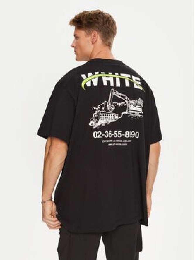 Off-White T-Shirt OMAA038F22JER0071001 Czarny Regular Fit