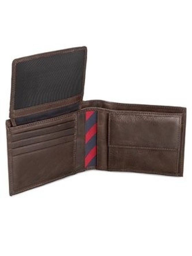 Tommy Hilfiger Duży Portfel Męski Johnson Cc Flap And Coin Pocket AM0AM00660/82566 Brązowy