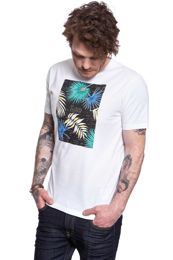 LEE BOTANICAL PRINT TEE BLACK L61IFE01