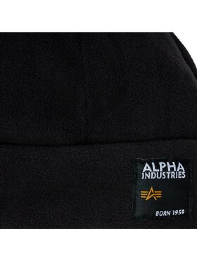 Alpha Industries Czapka Label Fleece Beanie 118937 Czarny