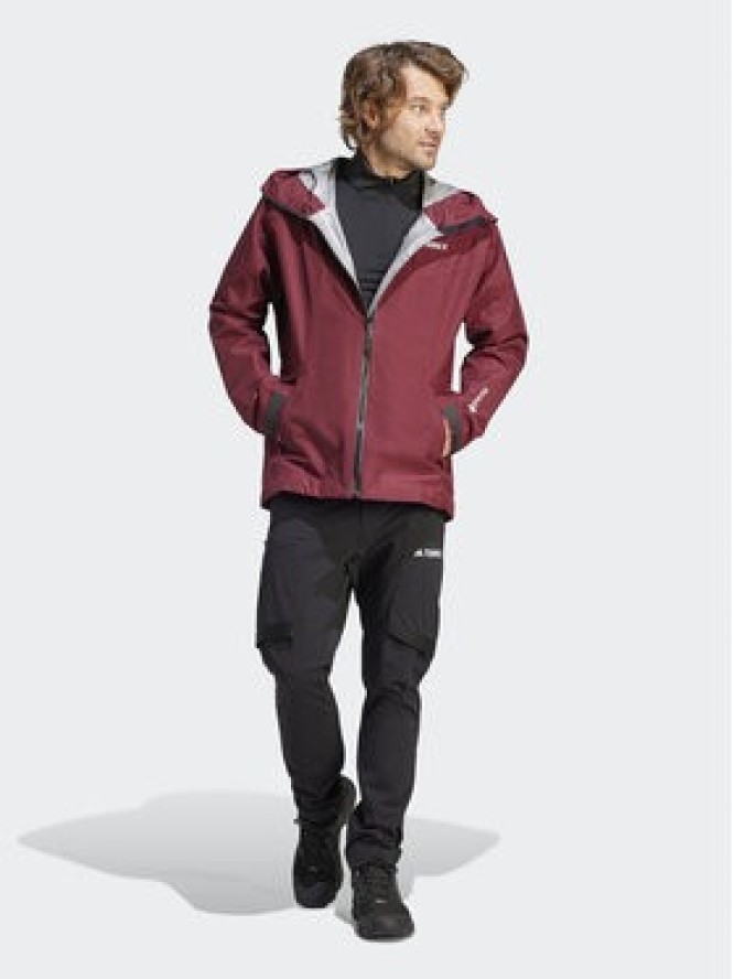 adidas Kurtka outdoor Terrex Xperior GORE-TEX Paclite Rain IB4259 Czerwony Regular Fit