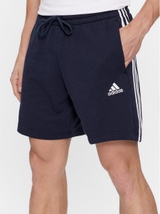 adidas Szorty sportowe Essentials French Terry 3-Stripes Shorts IC9436 Niebieski Regular Fit