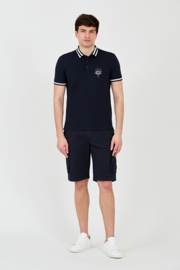 AERONAUTICA MILITARE Granatowe polo Short Sleeve