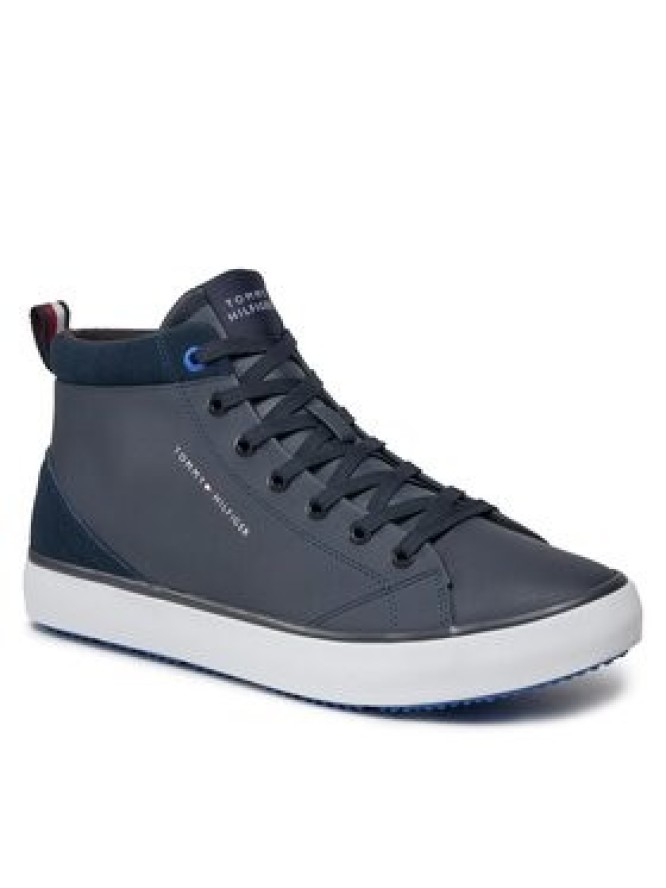 Tommy Hilfiger Sneakersy Th Hi Vulc Cleat Lth Mix FM0FM04883 Granatowy