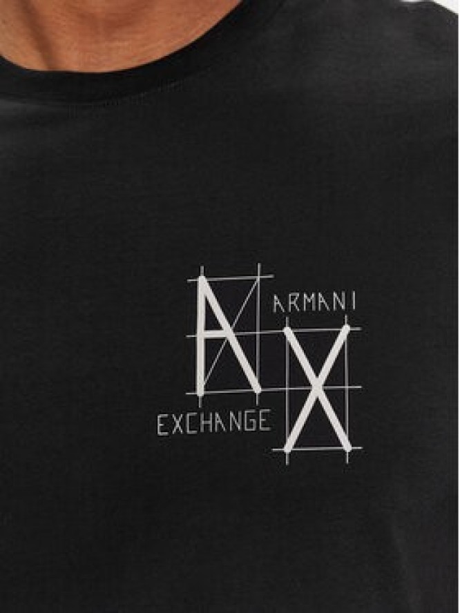 Armani Exchange T-Shirt 3DZTHQ ZJ9AZ 1200 Czarny Regular Fit