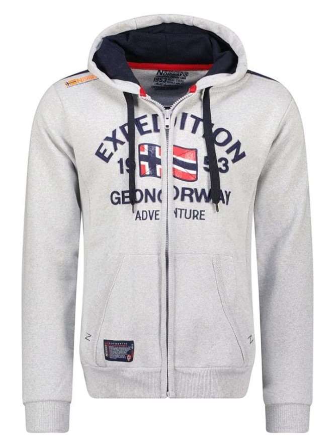 Geographical Norway Bluza "Flag" w kolorze jasnoszarym rozmiar: S