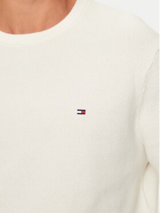 Tommy Hilfiger Sweter Essential MW0MW36347 Biały Regular Fit