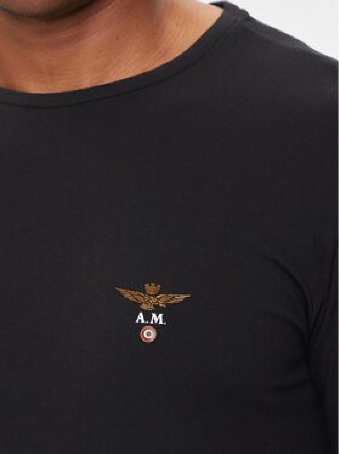 Aeronautica Militare T-Shirt AM1UTI001 Czarny Regular Fit