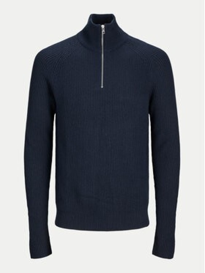 Jack&Jones Sweter Pannel 12258473 Granatowy Regular Fit