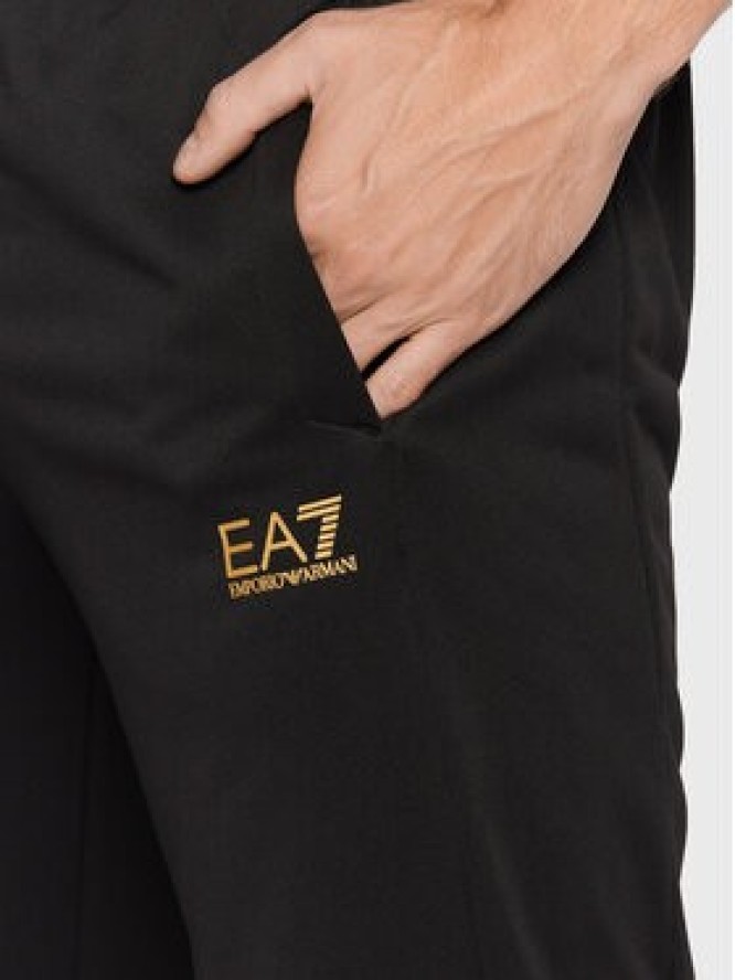 EA7 Emporio Armani Spodnie dresowe 6LPP55 PJ16Z 0208 Czarny Regular Fit