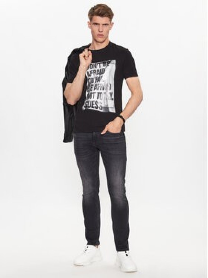 Guess T-Shirt M3YI06 I3Z14 Czarny Slim Fit