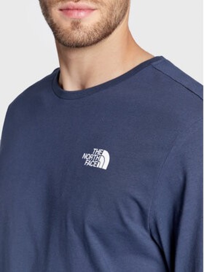 The North Face Longsleeve Simple Dome NF0A3L3B Granatowy Regular Fit