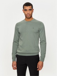 Calvin Klein Sweter K10K113549 Zielony Regular Fit