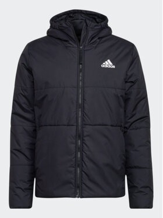 adidas Kurtka przejściowa BSC 3-Stripes Hooded Insulated Jacket HG6276 Czarny Regular Fit